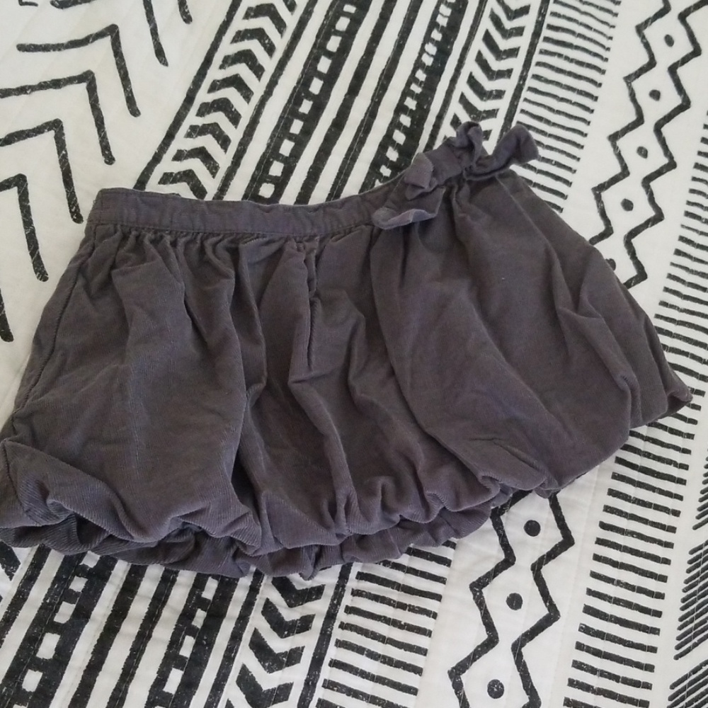 Gray Corduroy Bubble Skirt